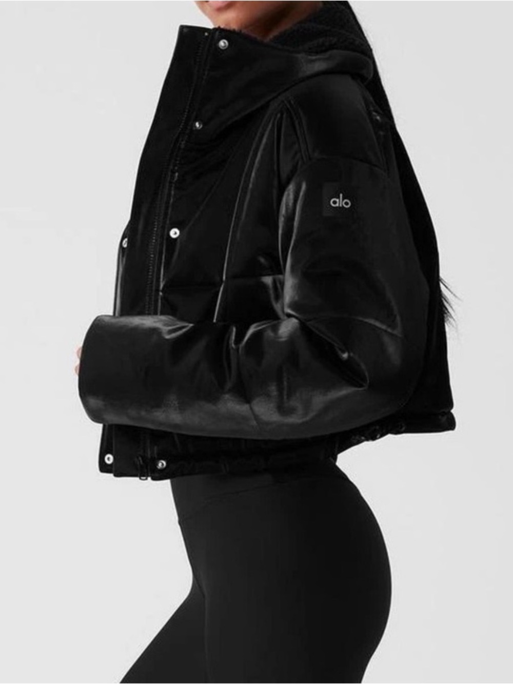 Alo Yoga Orion Cropped Puffer Jacket - Size Small - Picture 7 of 16